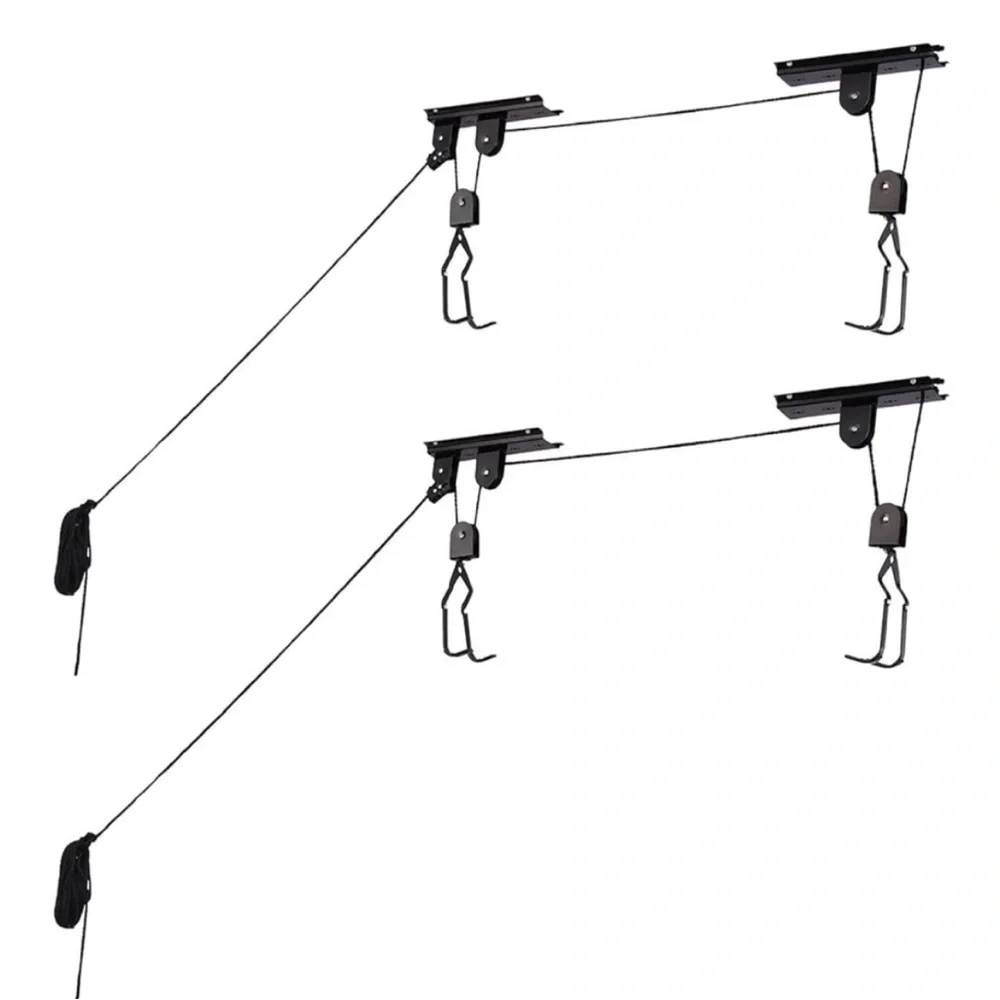 Ceiling Mounted Bike Lift Hoist “Set is For 2-Bicycles”  EUC